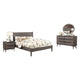 Leyla 4pc Twin Bedroom Set | Dresser w Oval Mirror | Gray Wood