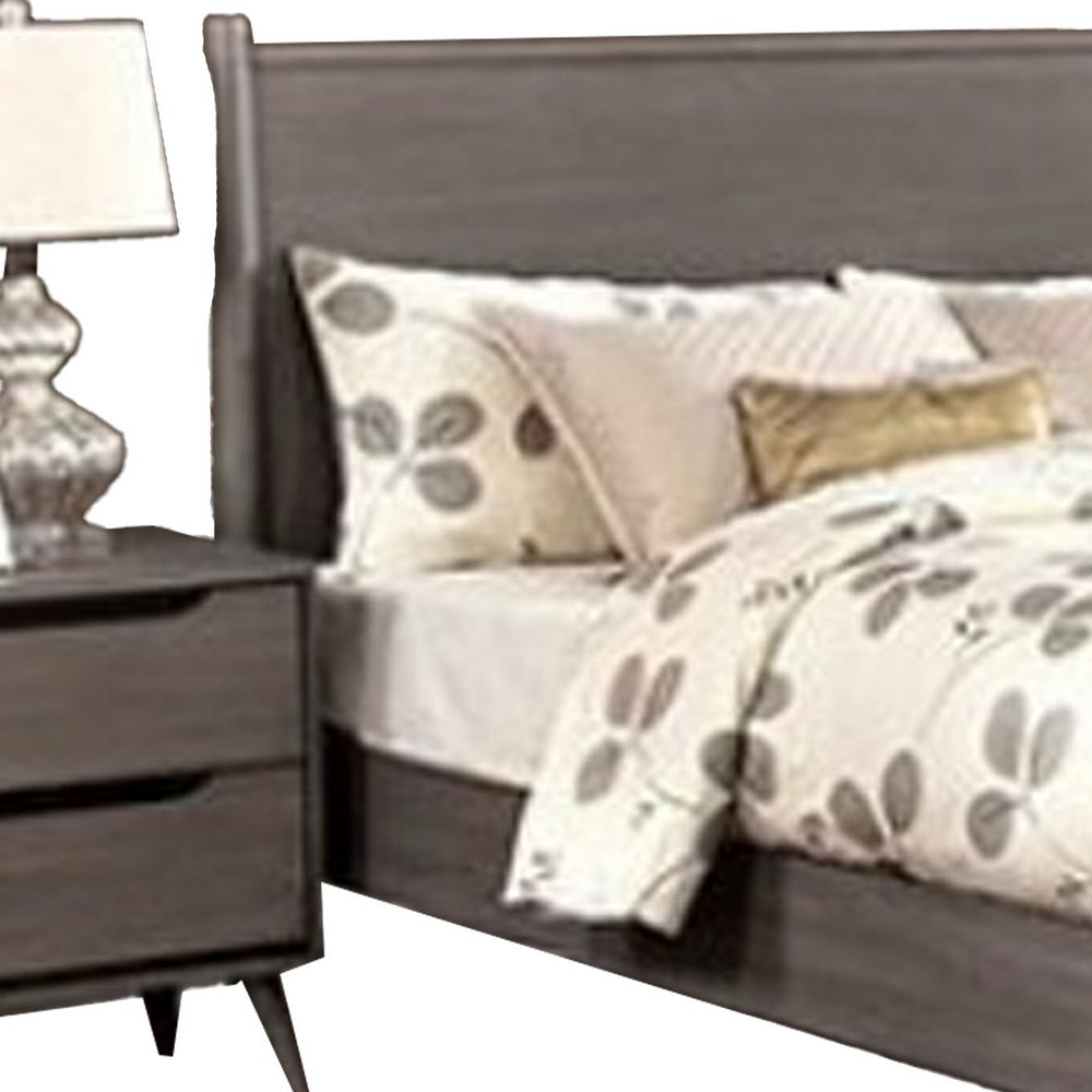 Leyla 4pc Twin Bedroom Set | Dresser w Oval Mirror | Gray Wood