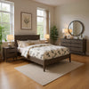 Leyla 4pc Twin Bedroom Set | Dresser w Oval Mirror | Gray Wood