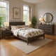 Leyla 4pc Twin Bedroom Set | Dresser w Oval Mirror | Gray Wood