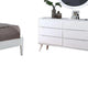 Leyla 4pc Queen Bedroom Set | Dresser w Oval Mirror | White Wood