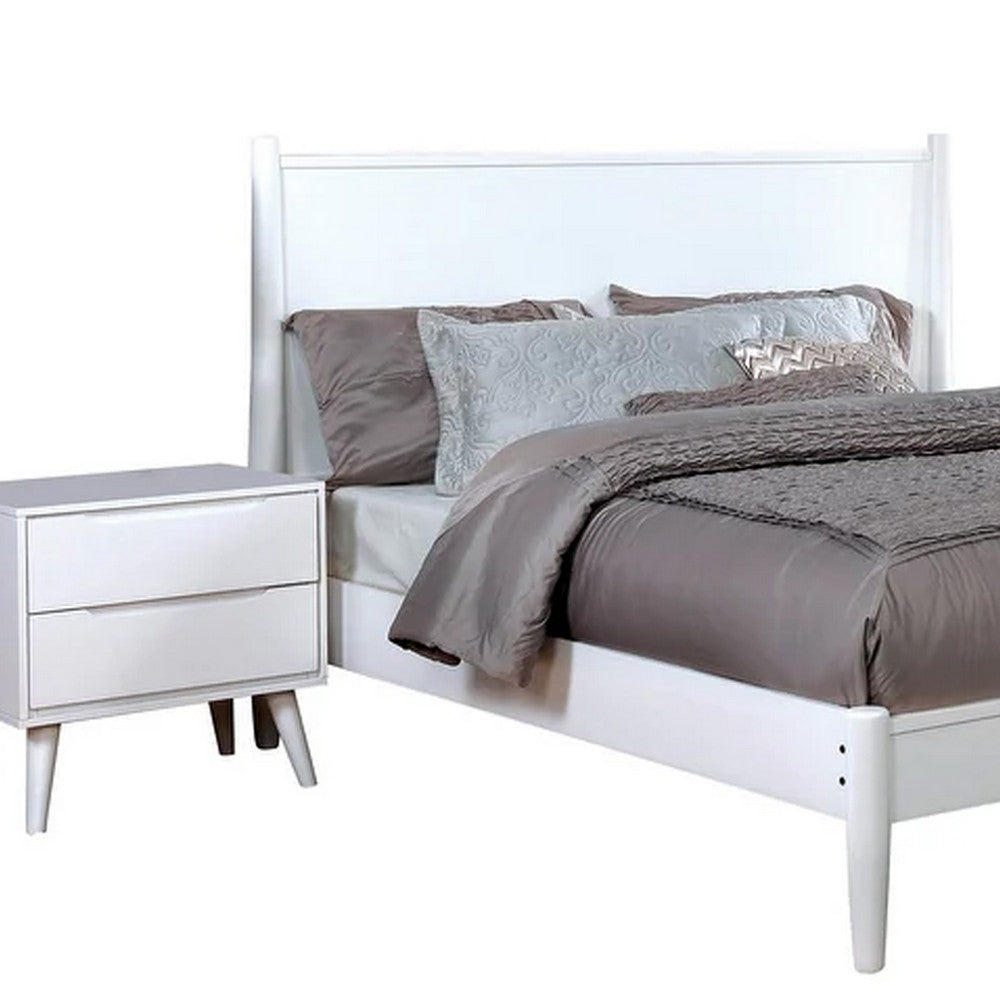 Leyla 4pc Queen Bedroom Set | Dresser w Oval Mirror | White Wood