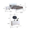 Leyla 4pc Queen Bedroom Set | Dresser w Oval Mirror | White Wood
