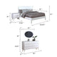 Leyla 4pc Queen Bedroom Set | Dresser w Oval Mirror | White Wood