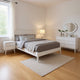 Leyla 4pc Queen Bedroom Set | Dresser w Oval Mirror | White Wood