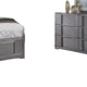 Levice 4pc Queen Bedroom Set | LED Headboard | Dresser w Mirror | Gray
