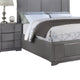 Levice 4pc Queen Bedroom Set | LED Headboard | Dresser w Mirror | Gray
