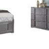 Levice 5pc Queen Bedroom Set | LED Headboard | 2 Nightstands Mirror | Gray