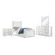 Kiki 4pc Full Bedroom Set w Poster Bed | Storage Trundle | White Wood