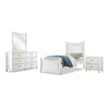 Kiki 4pc Full Bedroom Set w Poster Bed | Storage Trundle | White Wood