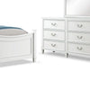 Kiki 4pc Full Bedroom Set w Poster Bed | Storage Trundle | White Wood