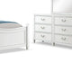 Kiki 4pc Full Bedroom Set w Poster Bed | Storage Trundle | White Wood