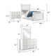 Kiki 4pc Full Bedroom Set w Poster Bed | Storage Trundle | White Wood