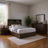 Kalie 4pc Queen Bedroom Set w Bookcase Headboard | Storage | Gray Wood