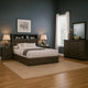 Kalie 5pc Queen Bedroom Set w Bookcase Headboard | 2 Nightstands | Gray