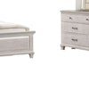 Leyne 4pc Queen Bedroom Set | Cream Upholstery | Weathered Gray