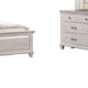 Leyne 4pc Queen Bedroom Set | Cream Upholstery | Weathered Gray