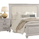 Leyne 4pc Queen Bedroom Set | Cream Upholstery | Weathered Gray