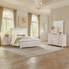 Leyne 4pc Queen Bedroom Set | Cream Upholstery | Weathered Gray