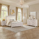 Leyne 4pc Queen Bedroom Set | Cream Upholstery | Weathered Gray
