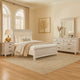Leyne 4pc Queen Bedroom Set | Cream Upholstery | Weathered Gray