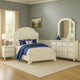 Kyna 4pc Queen Bedroom Set | Curved Louvered Headboard | Antique White