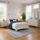 Kyna 4pc Queen Bedroom Set | Curved Louvered Headboard | Antique White