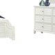 Kyna 5pc Queen Bedroom Set | Curved Louvere | Antique White | 2 Nightstands