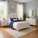 Kyna 5pc Queen Bedroom Set | Curved Louvere | Antique White | 2 Nightstands