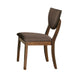 Meka 5pc Round Dining Table Set | Dark Brown Pedestal Cross Base | 4 Chairs