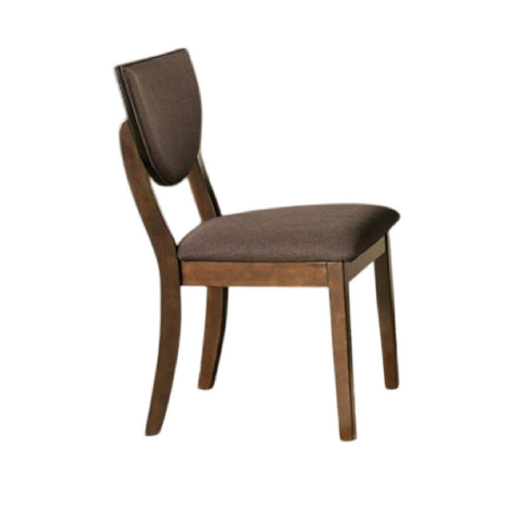 Meka 5pc Round Dining Table Set | Dark Brown Pedestal Cross Base | 4 Chairs