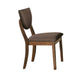 Meka 5pc Round Dining Table Set | Dark Brown Pedestal Cross Base | 4 Chairs