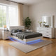 Pero 4pc Queen Bedroom Set | LED | Chrome & White | Dresser Mirror