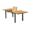Ankia 5pc Outdoor Dining Set | 4 Reclining Chairs | Beige | 62-84" Table