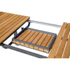 Ankia 5pc Outdoor Dining Set | 4 Reclining Chairs | Beige | 62-84" Table