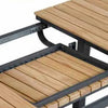 Ankia 7pc Outdoor Dining Set | 6 Reclining Chairs | Beige | 62-84" Table