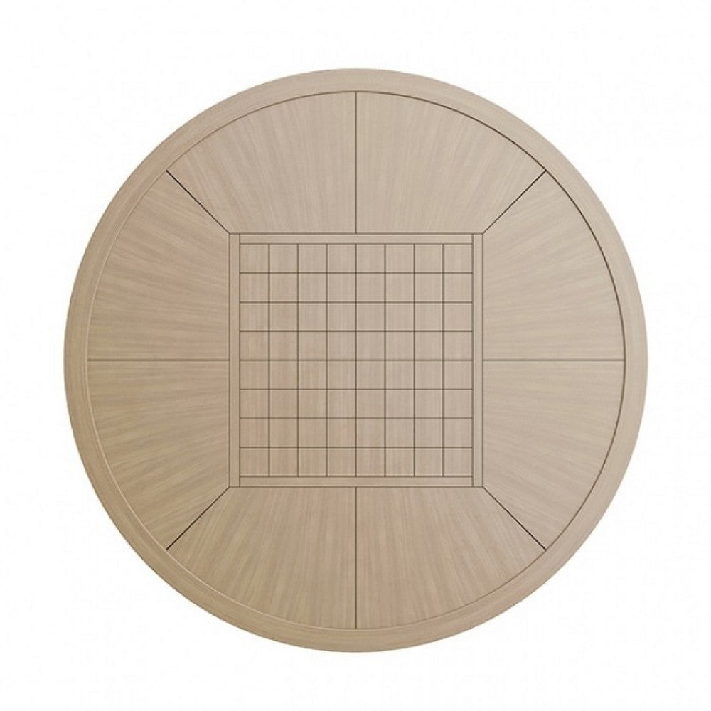 Nily 5pc Outdoor Poker Chess Game Table Set | Stacking Chairs | Teak Wood