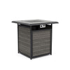 Noa 3pc Outdoor Fire Pit Counter Height Set w Swivel Chairs | Black Gray