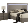 Suni 5pc Queen Bedroom Set | LED Headboard | Light Taupe Gray | 2 Nightstand