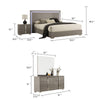 Suni 5pc Queen Bedroom Set | LED Headboard | Light Taupe Gray | 2 Nightstand