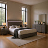 Suni 5pc Queen Bedroom Set | LED Headboard | Light Taupe Gray | 2 Nightstand
