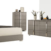 Suni 5pc Queen Bedroom Set | LED Headboard | Light Taupe Gray | Tall Dresser