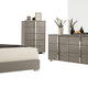 Suni 5pc Queen Bedroom Set | LED Headboard | Light Taupe Gray | Tall Dresser