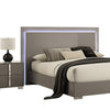 Suni 5pc Queen Bedroom Set | LED Headboard | Light Taupe Gray | Tall Dresser