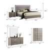 Suni 5pc Queen Bedroom Set | LED Headboard | Light Taupe Gray | Tall Dresser