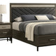 Lito 4pc Complete Queen Bedroom Set | Gray Upholstery | Footboard Drawers