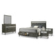 Lito 5pc Queen Bedroom Set | 2 Nightstands | Gray Upholstery | Storage Bed