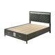 Lito 5pc Queen Bedroom Set | 2 Nightstands | Gray Upholstery | Storage Bed