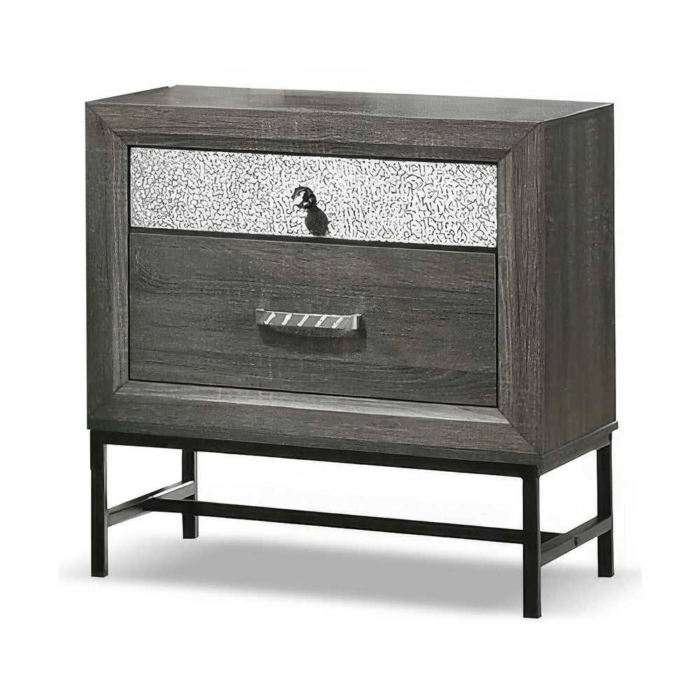 Lito 5pc Queen Bedroom Set | 2 Nightstands | Gray Upholstery | Storage Bed