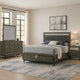 Lito 5pc Queen Bedroom Set | 2 Nightstands | Gray Upholstery | Storage Bed